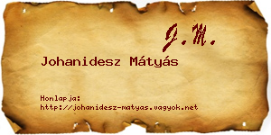 Johanidesz Mátyás névjegykártya